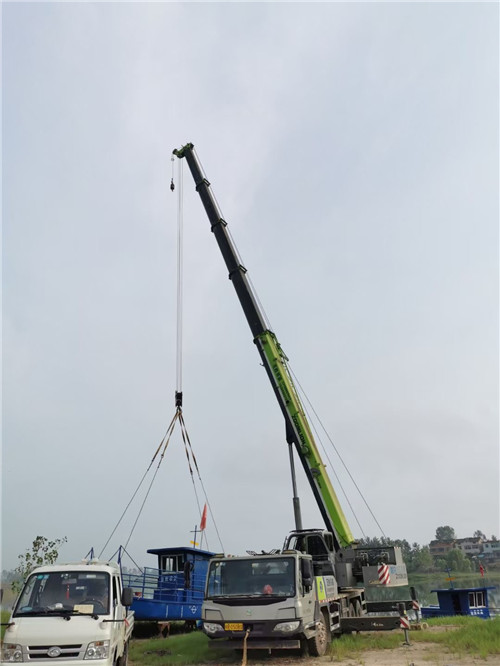 临夏县桥梁建设吊装案例